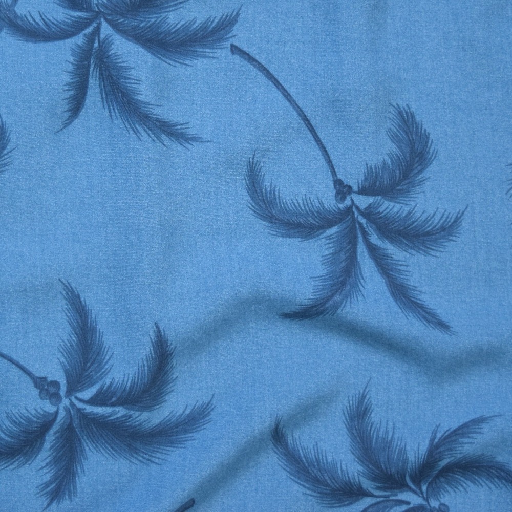 Vintage Paradise Found Hawaiian Shirt Mens XL Blue Rayon Palm Tree Aloha - Spot - Picture 5 of 14
